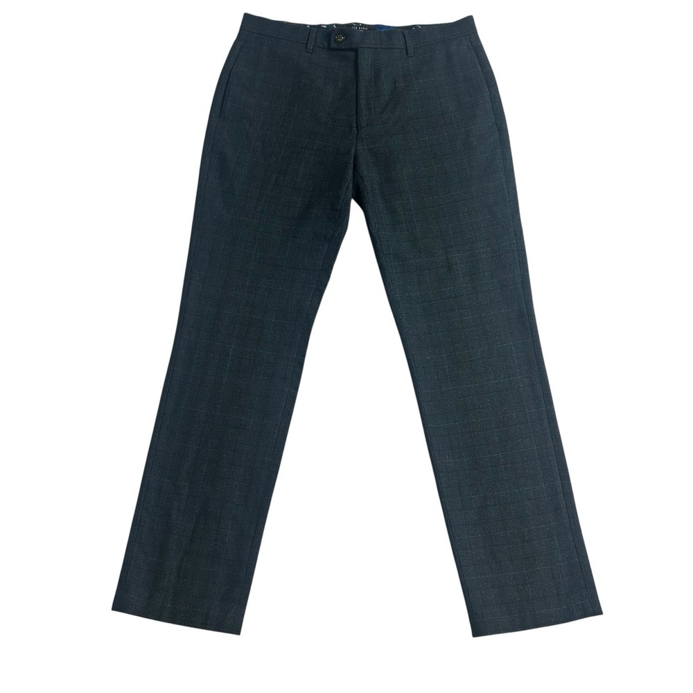 Ted Baker Men's Pants Armtron Slim Fit Glen Plaid Wool Blend‎ Size 33R Preppy
